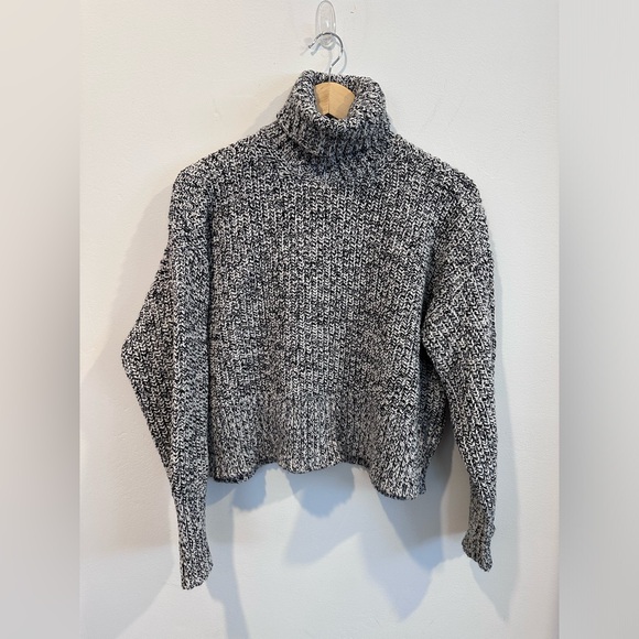 Madewell Marled Wide Rib Mockneck Sweater - Cookies & Cream NWT - Picture 5 of 7